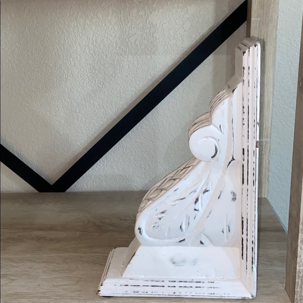 Bookend Wood Corbel WHITE